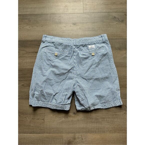 Vineyard Vines Club Short, Men’s Size 32 Blue / White Striped Seersucker Chino S - Picture 3 of 9